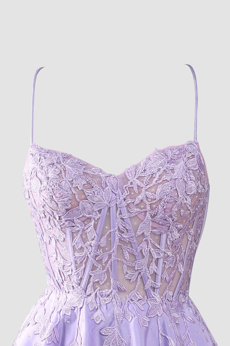 Green Appliques Sweetheart Lace-Up A-Line Short Party Dress