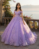 Lace Sky Blue Off the Shoulder Ball Gown Quinceanera Dresses – Quinceanera Dress by KissProm | Available at KissProm