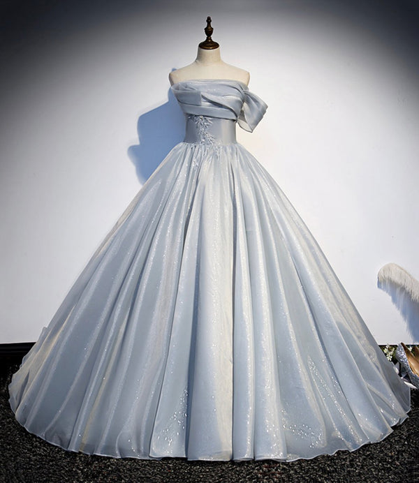light grey quinceanera dresses Tulle Appliques Quinceanera Dresses Ball Gown