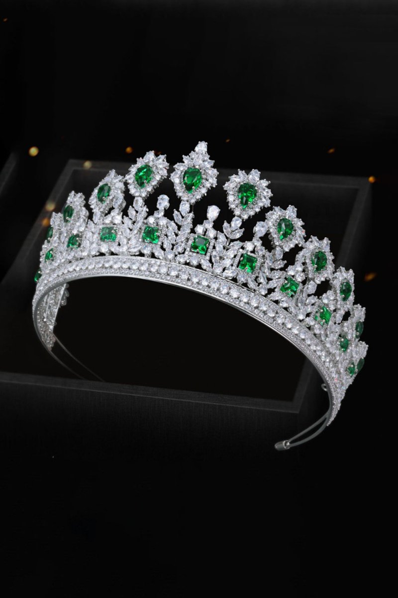 Green Zircon Princess Crown - KissProm