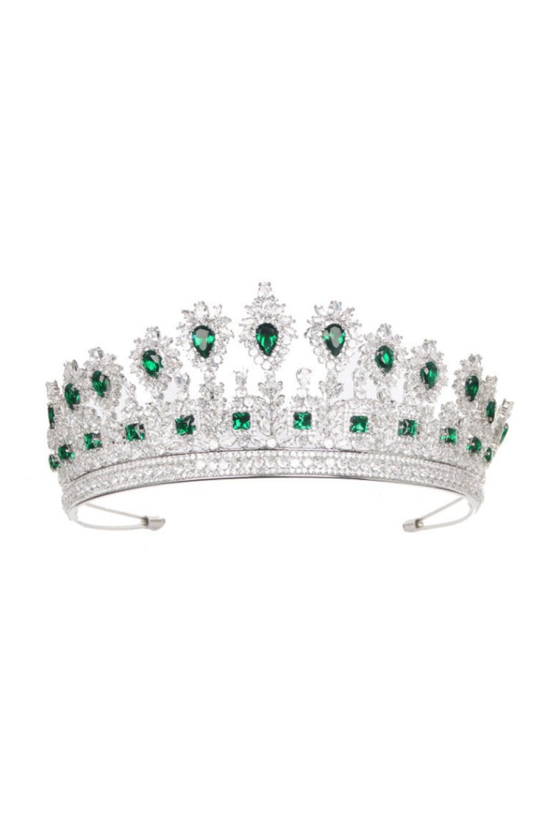 Green Zircon Princess Crown - KissProm