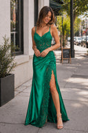 Beatrice | Sheath Black Long Appliques Prom Dress