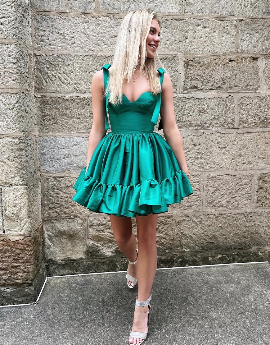 slim fit dress slacks Dark Green Sweetheart Tulle Short Party Dress, Green Homecoming Dress –  Cutedressy main image 1