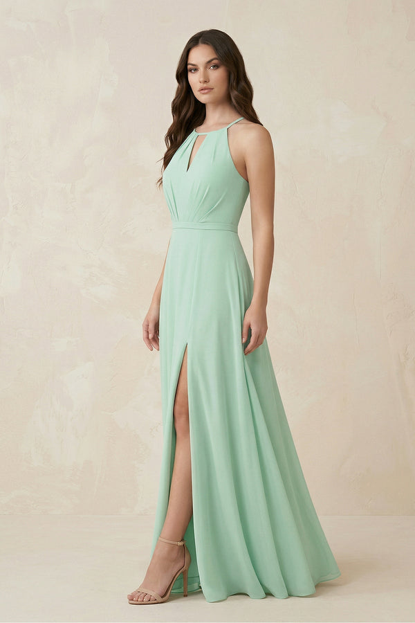 pistachio green bridesmaid dresses Sexy V-neck Long Tulle Leg Split Mermaid Bridesmaid Dresses