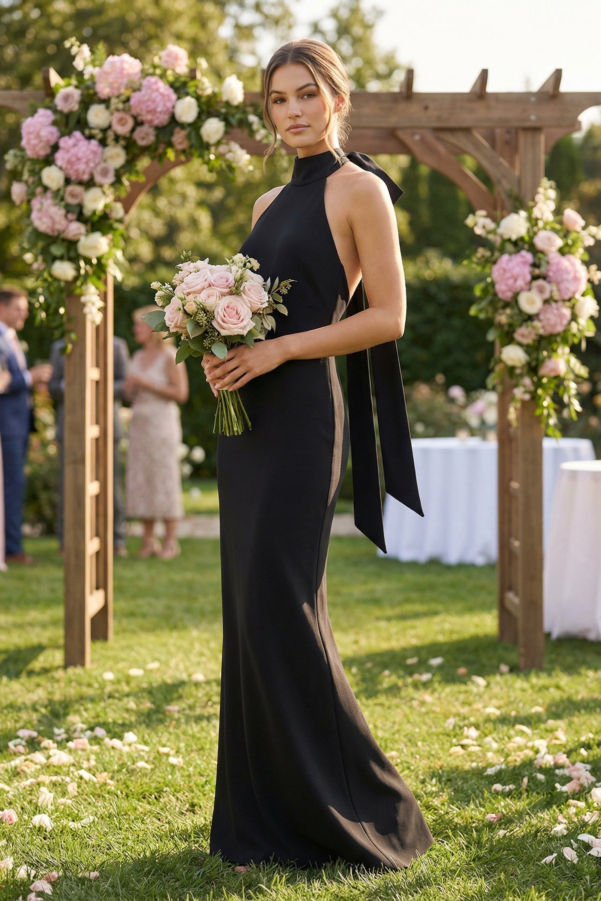 black bow bridesmaid dresses Bow Dress main image 1