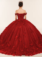 Illa | Ball Gown Organza Sweetheart  Burgundy Quinceanera Dress