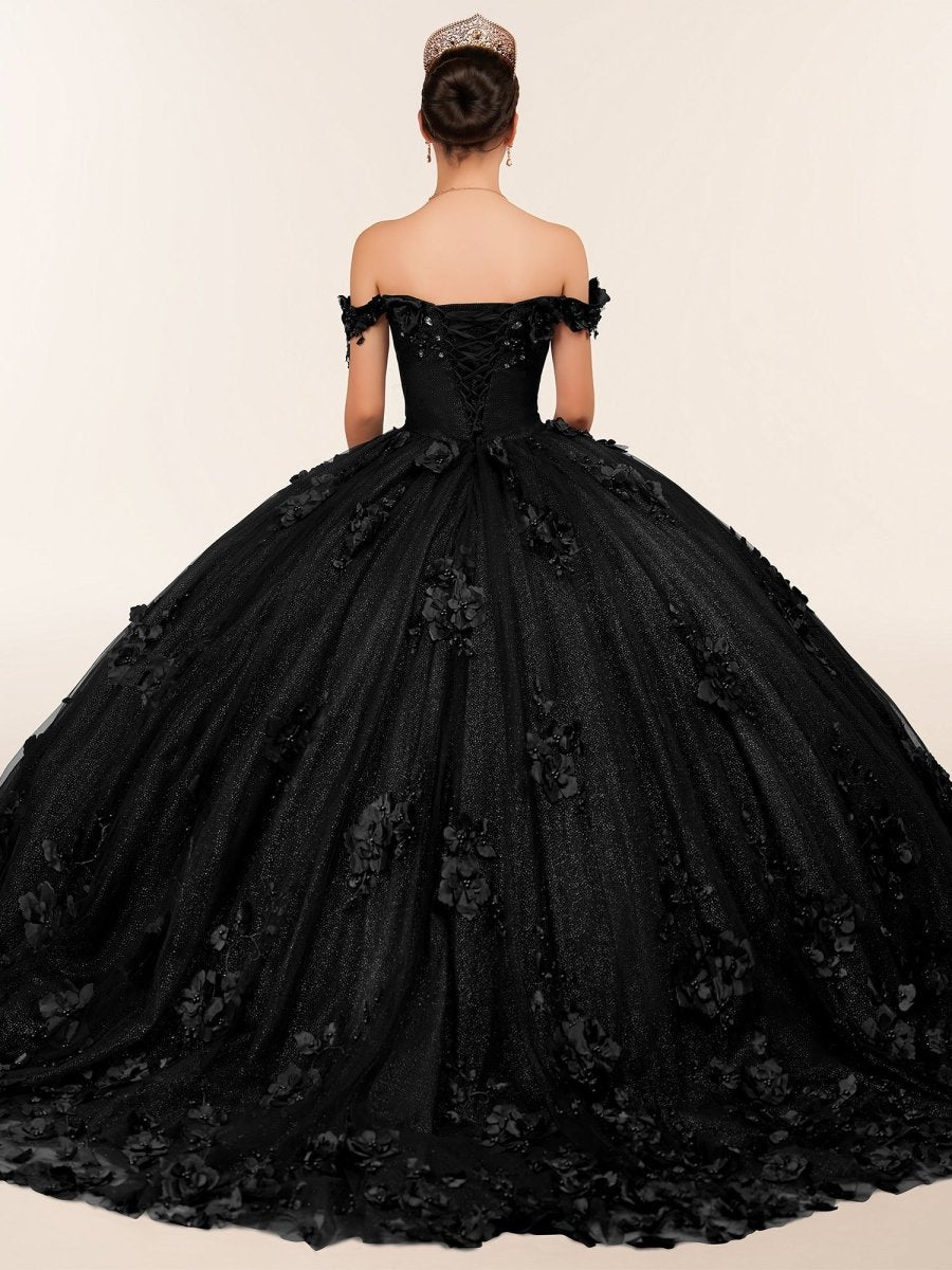 Ball Gown Organza Off The Shoulder Burgundy Quinceanera Dress Black / 22