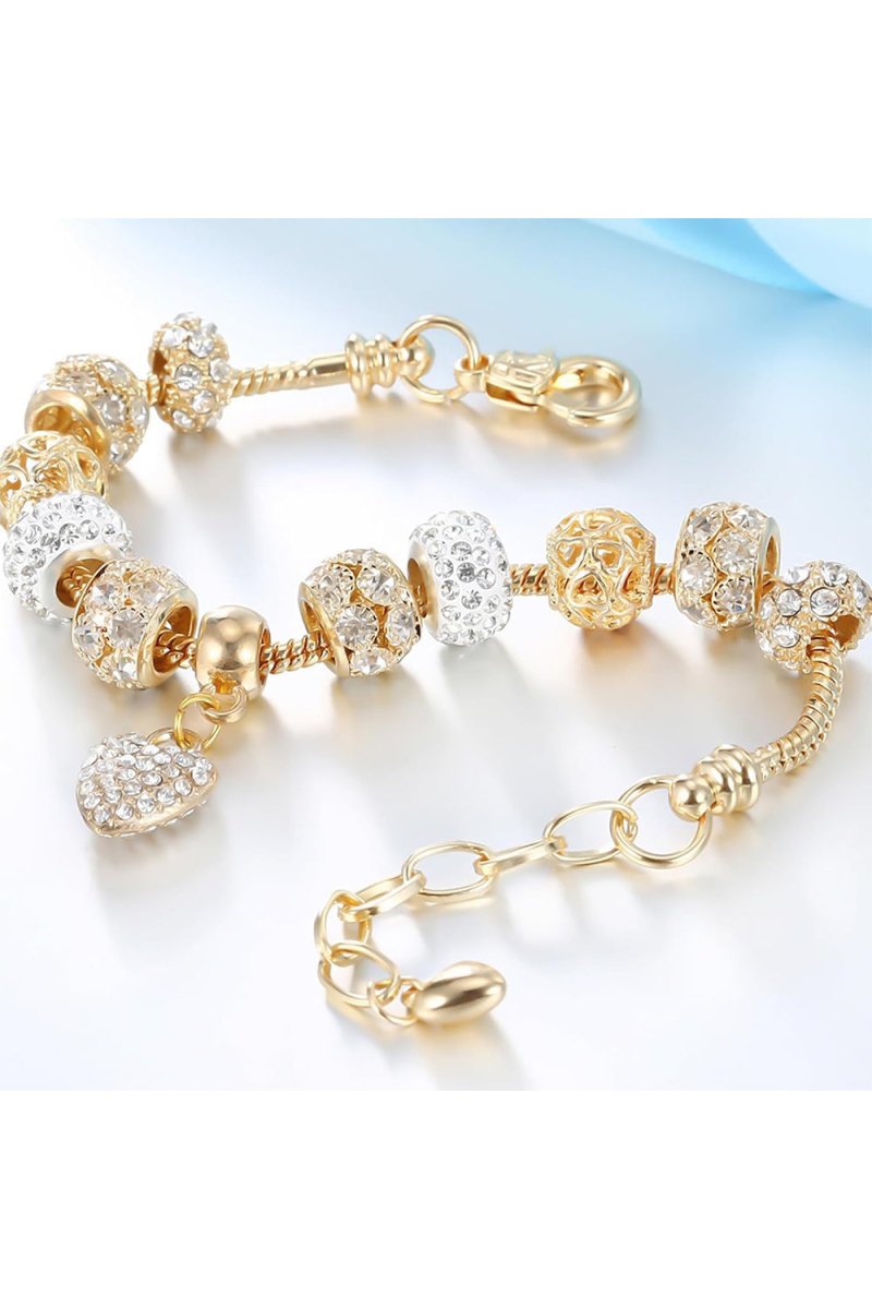 Silver Plated Charm Beaded Bracelets - KissProm