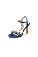 Ivory High Heels with Sparkling Crystal Embellishments - KissProm
