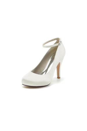 Burgundy High Heels with Transparent Heel - KissProm