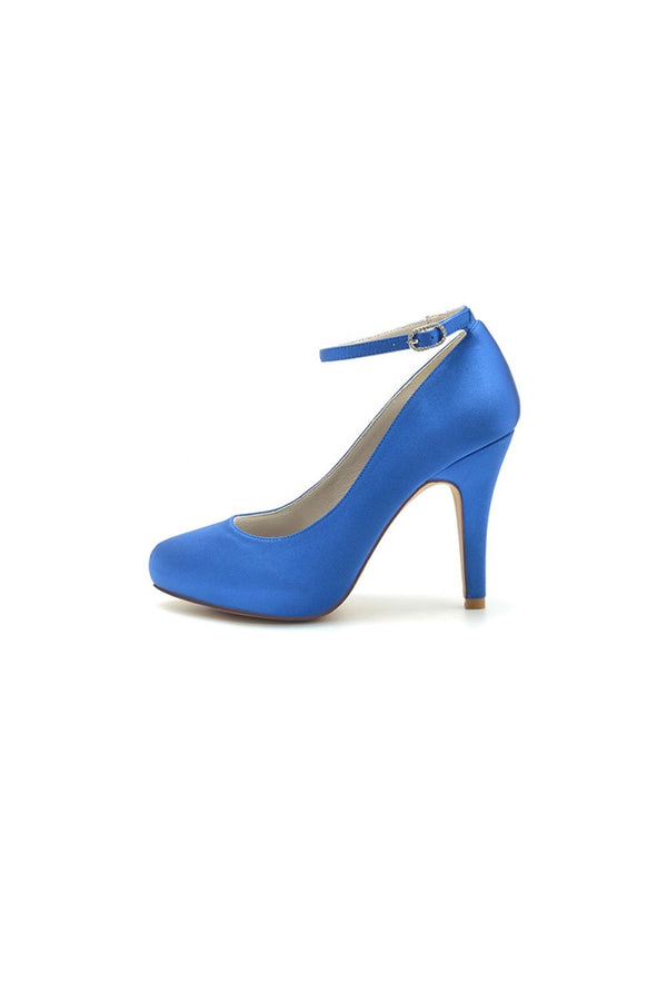 Burgundy High Heels with Transparent Heel - KissProm