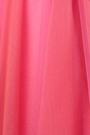 Hot Pink V Neck Straps Appliques Tulle Homecoming Dress (5) | KISSPROM