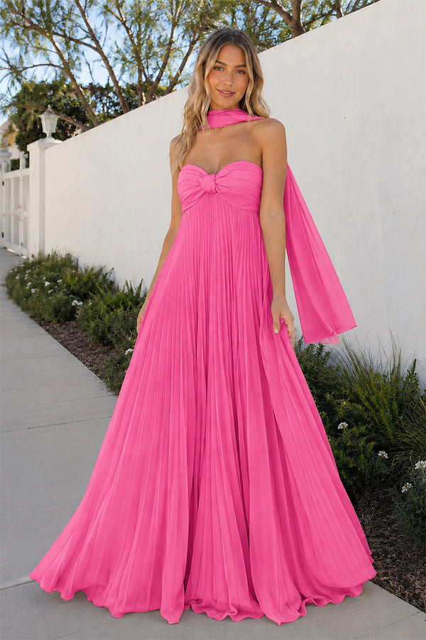 A Line Light Pink Sweetheart Chiffon Long Prom Dress – Prom Dresses by KissProm | Available at KissProm