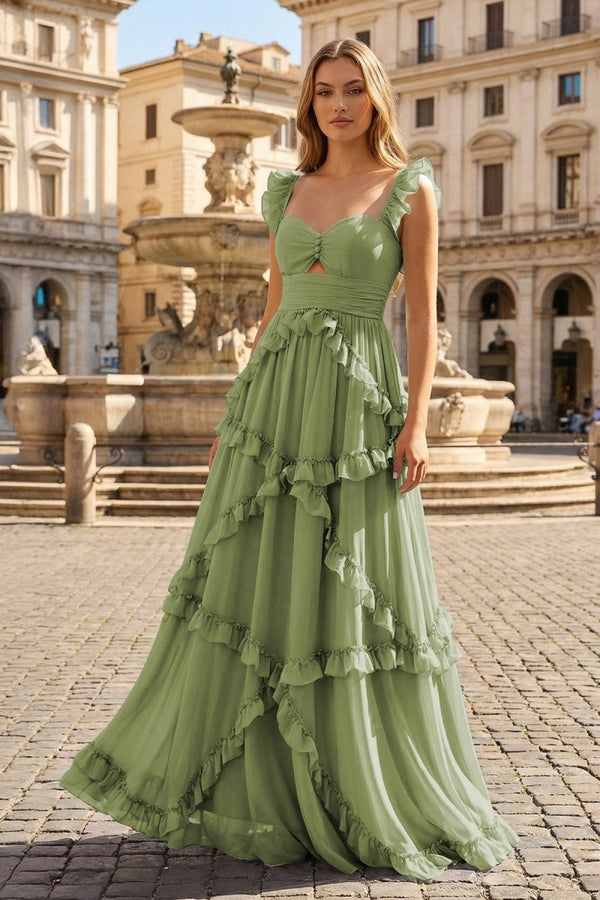 slim fit dress slacks Chiffon Prom Dress,Long Prom Dresses,Formal Evening Dress,Formal Gown –  luladress main image 1