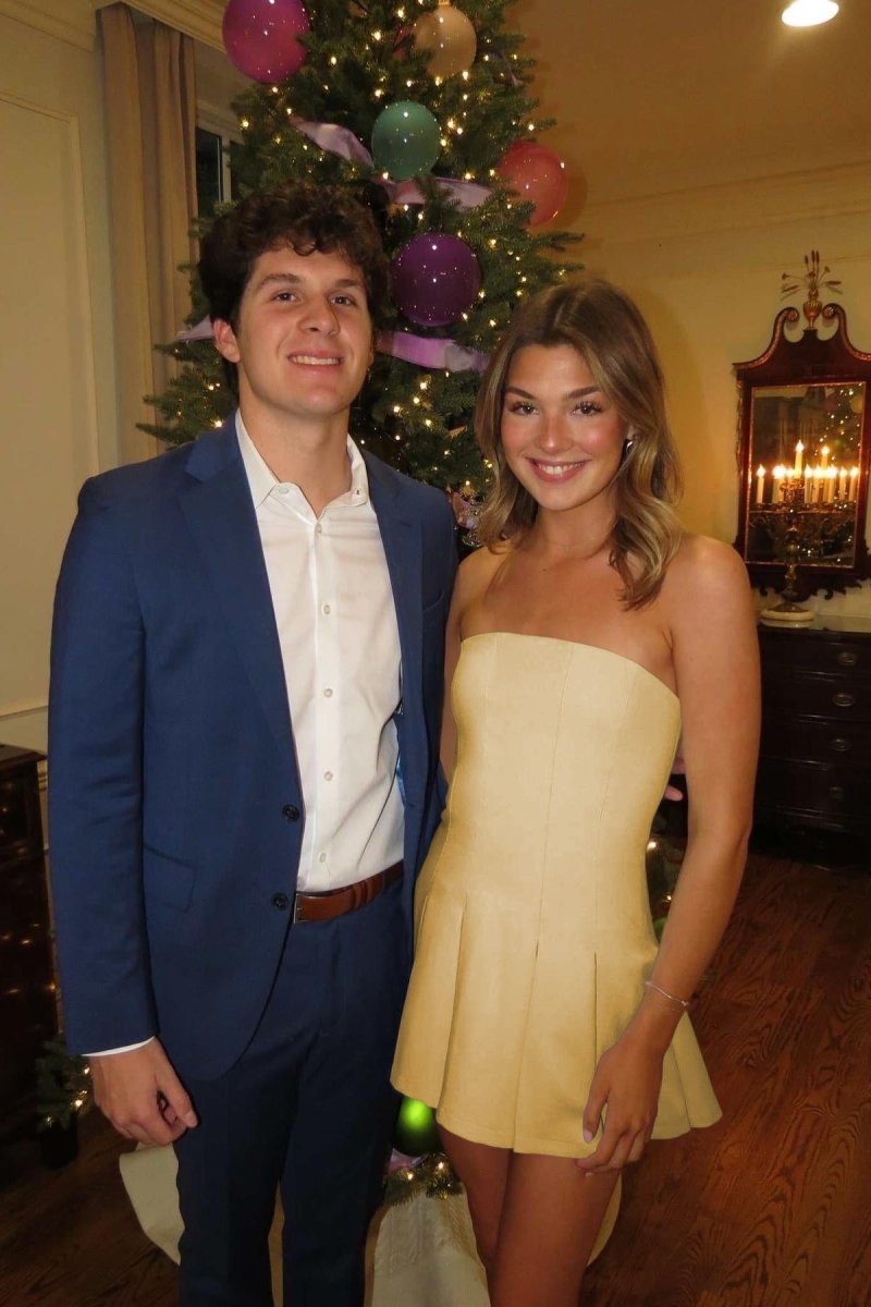 Hydrangea | Yellow - Strapless Satin Pleated A-line Short Homecoming Dress