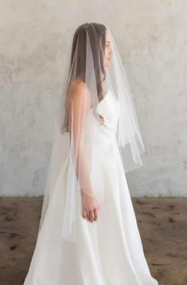 Vintage Blusher Extra Airy Bridal Veil Wedding Veil - KissProm