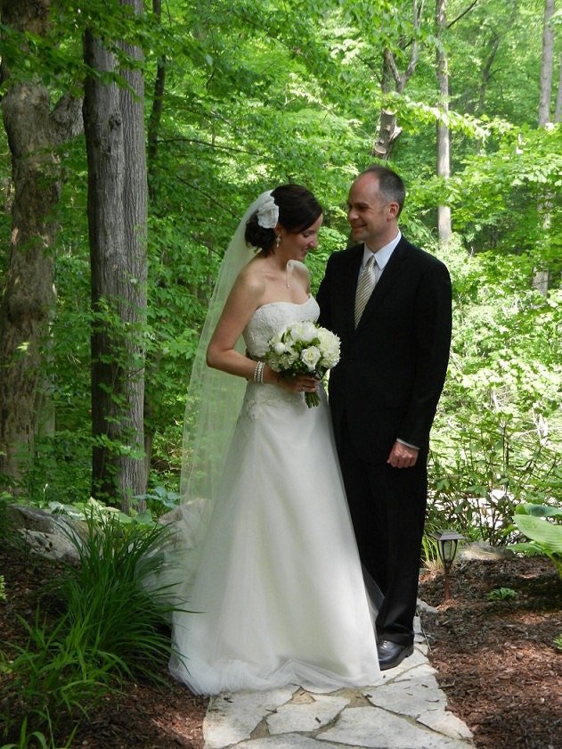 Vintage Sheer Single Tier Classic Wedding Bridal Veil - KissProm