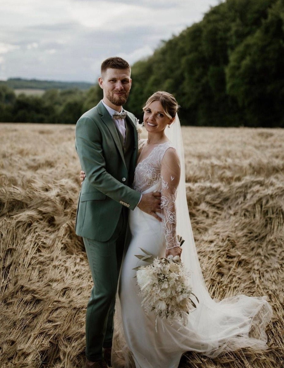 Vintage Bridal Layer Single Tier Veil Soft Illusion Tulle Wedding Veil - KissProm