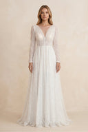 Bohemian A-Line Sparkly Sequined Luxury Wedding Dresses – Wedding Dresses by KissProm | Available at KissProm