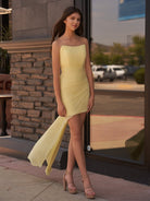 Isla | White Sheath Strapless Short Homecoming Dress with Drape