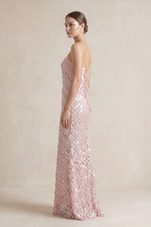 Pink - Sheath Sweetheart Long Prom Dresses with Sequins – Prom Dresses by KissProm | Available at KissProm