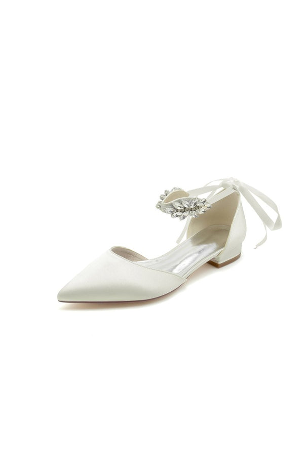 Champagne High Heels with Ornate Crystal and Pearl Accent - KissProm