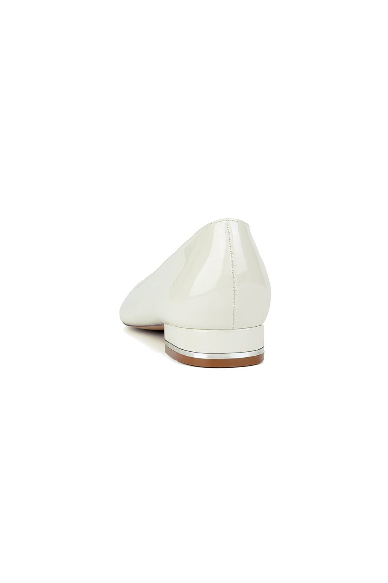 Burgundy Pointed - Toe Flats with a Sleek Finish - KissProm