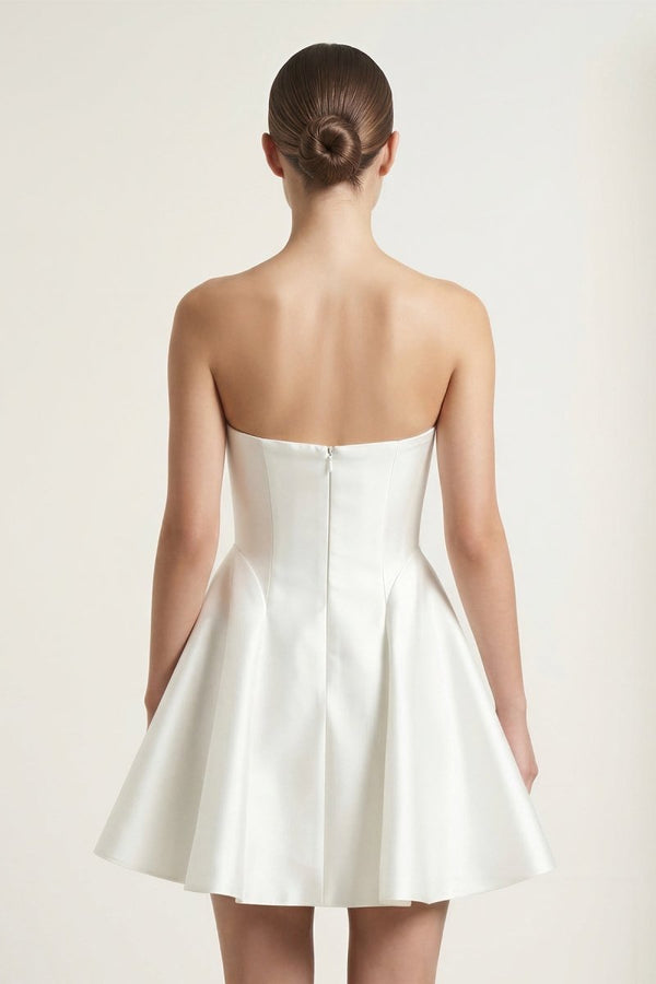 ivory graduation dresses Everly Corset Ivory Lace Graduation Dress