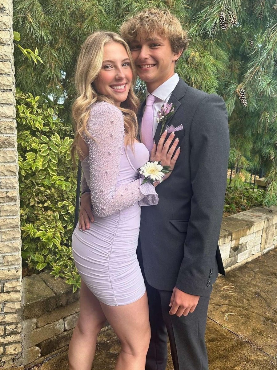 Jael | Yellow - Sweetheart Long Sleeves Bodycon Homecoming Dresses With Pearls - KissProm