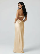 Jelissa | Spaghetti Straps Sheath Aqua Blue Prom Dress Formal Satin Party Dress - KissProm