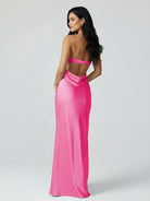 Jelissa | Spaghetti Straps Sheath Aqua Blue Prom Dress Formal Satin Party Dress - KissProm