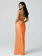 Jelissa | Spaghetti Straps Sheath Aqua Blue Prom Dress Formal Satin Party Dress - KissProm