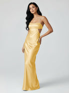 Jelissa | Spaghetti Straps Sheath Aqua Blue Prom Dress Formal Satin Party Dress - KissProm