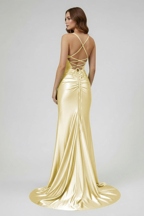 yellow and silver bridesmaid dresses Pale Yellow David's Bridal Long Bridesmaid Dresses