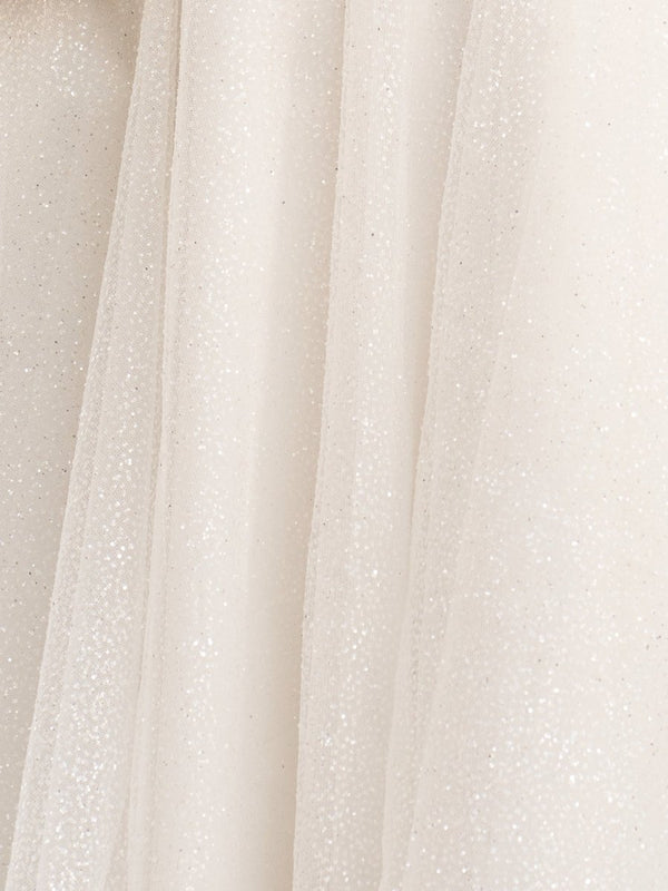 Jessalyn | A-Line Tie Shoulder Ivory Spraying Short Party Dress