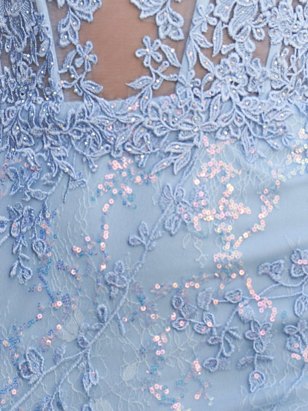 Joanne | Sky Blue - Bodycon Sweetheart Lace Short Tight Homecoming Dresses with Appliques