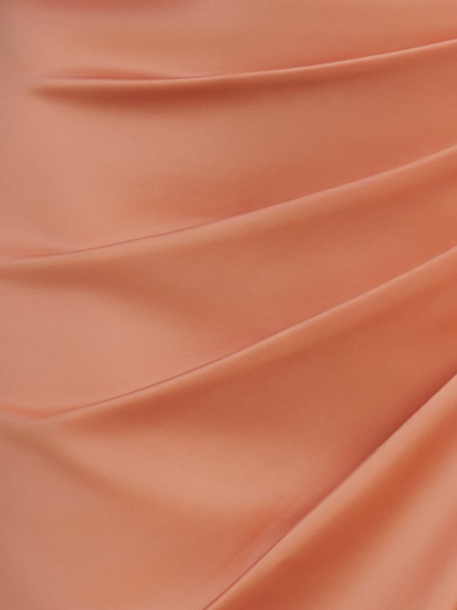 Jubilee | Orange - One Shoulder Spandex Pleated Homecoming Dresses With Slit