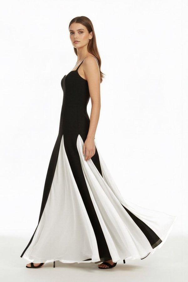 July | White - Spaghetti Straps Sleeveless A Line Satin Long Prom Dresses - KissProm