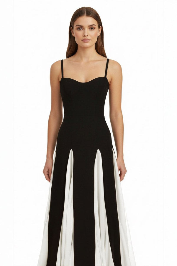 July | White - Spaghetti Straps Sleeveless A Line Satin Long Prom Dresses - KissProm