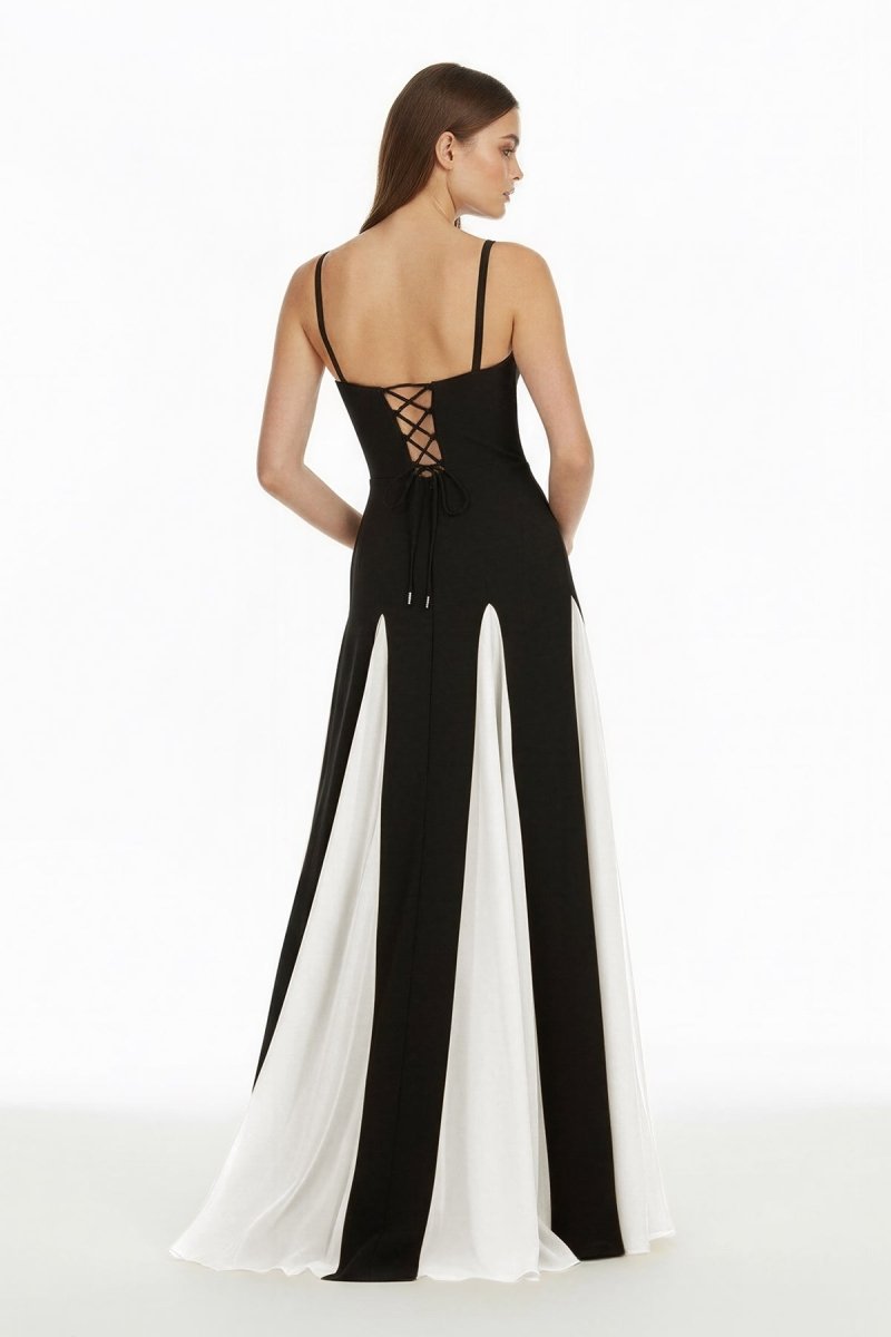 July | White - Spaghetti Straps Sleeveless A Line Satin Long Prom Dresses - KissProm