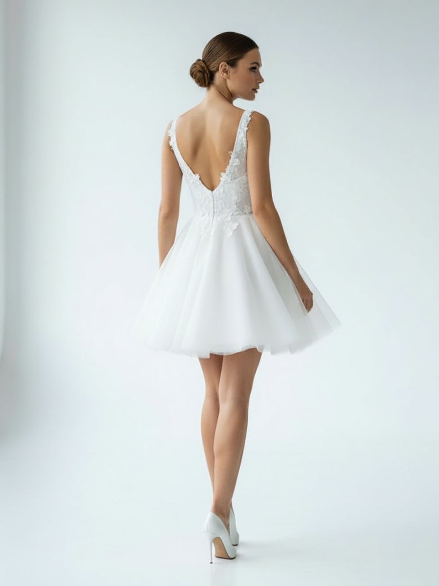 Kalina | Elegant A - Line Sweetheart Wedding Dress With Lace - KissProm