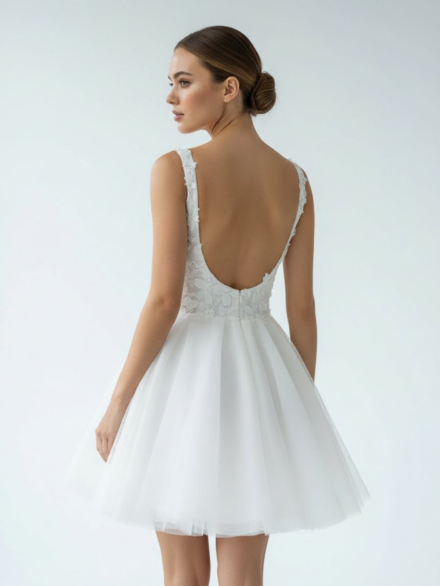 Kalina | Elegant A - Line Sweetheart Wedding Dress With Lace - KissProm