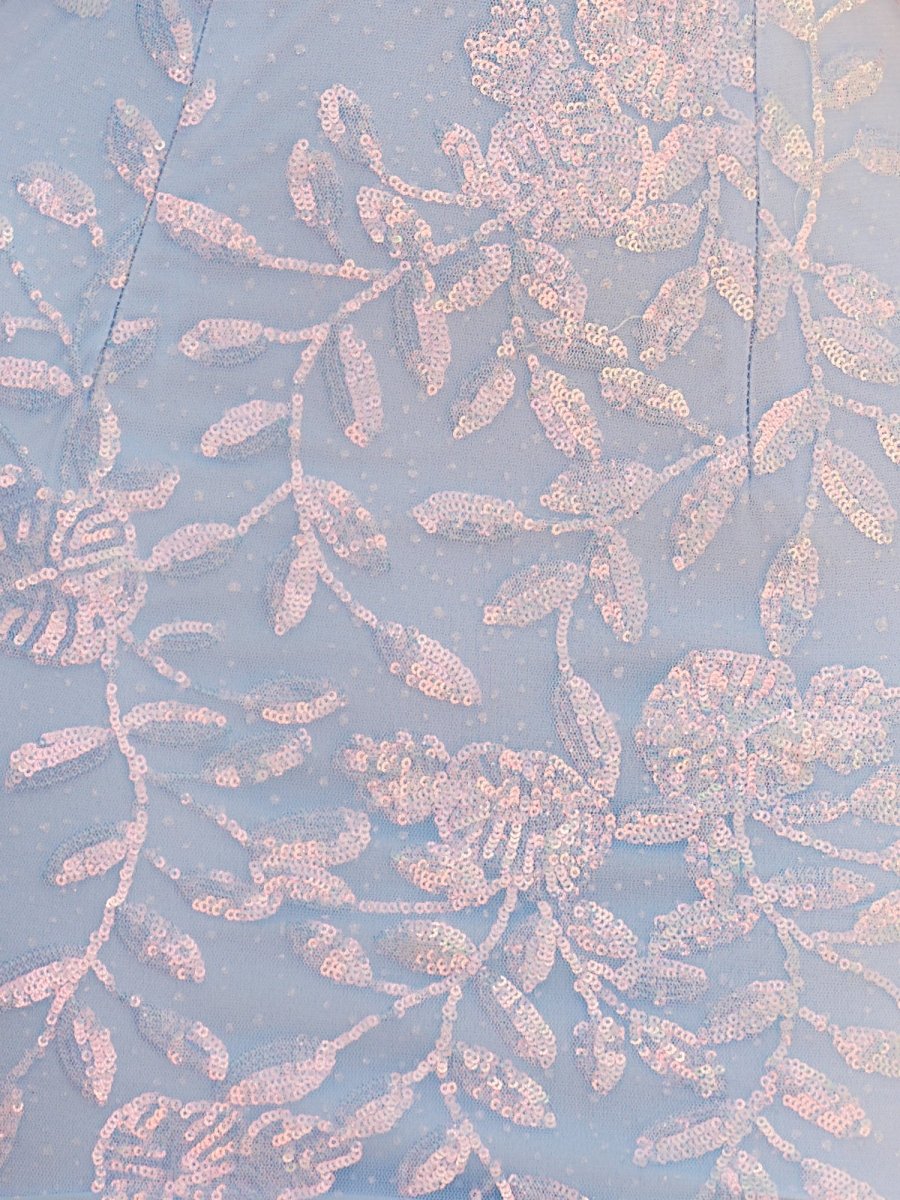 Kasiani | Sky Blue - Bodycon V Neck Sequined Homecoming Dresses