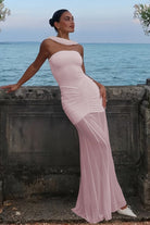 Kessy | Red - Mermaid Off The Shoulder Ruched Tulle Long Prom Dresses - KissProm