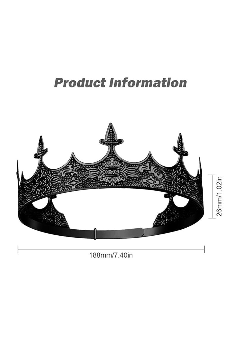 King Crown for Men Medieval Wedding - KissProm