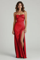 Kitri | Sweetheart Long Sheath Prom Dress With Split - KissProm