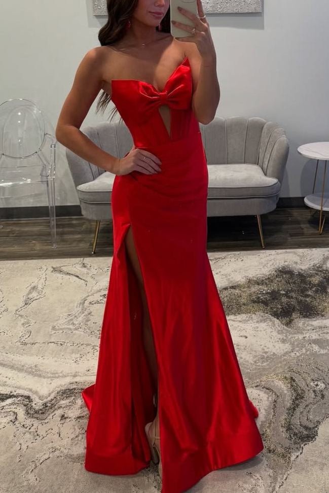 strapless open back dress Patchwork Print Pleated Maxi Gown