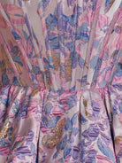 Kovi | Purple - A Line Brocade Strapless Corset Floral Homecoming Dress with Bubble Hem