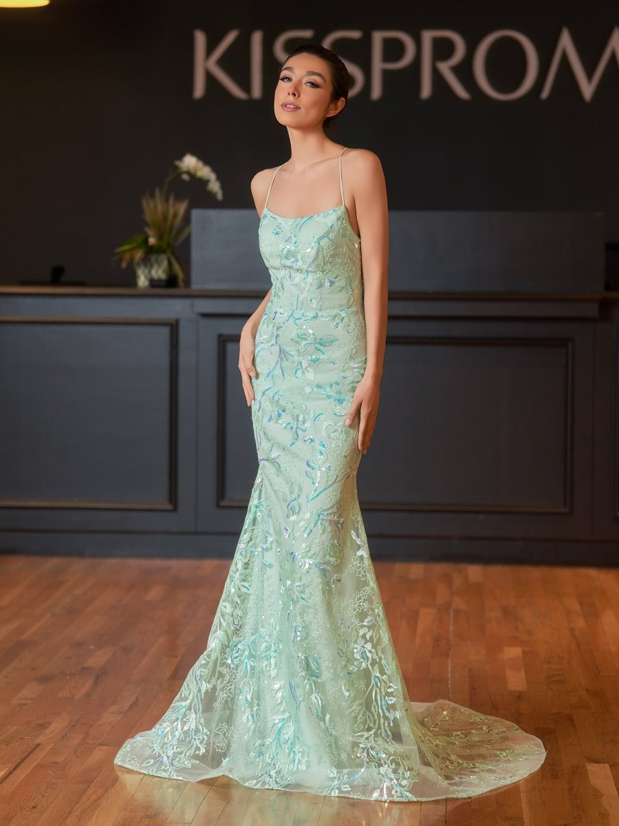 Sylvia |Mermaid Scoop Lace Long Prom Dress