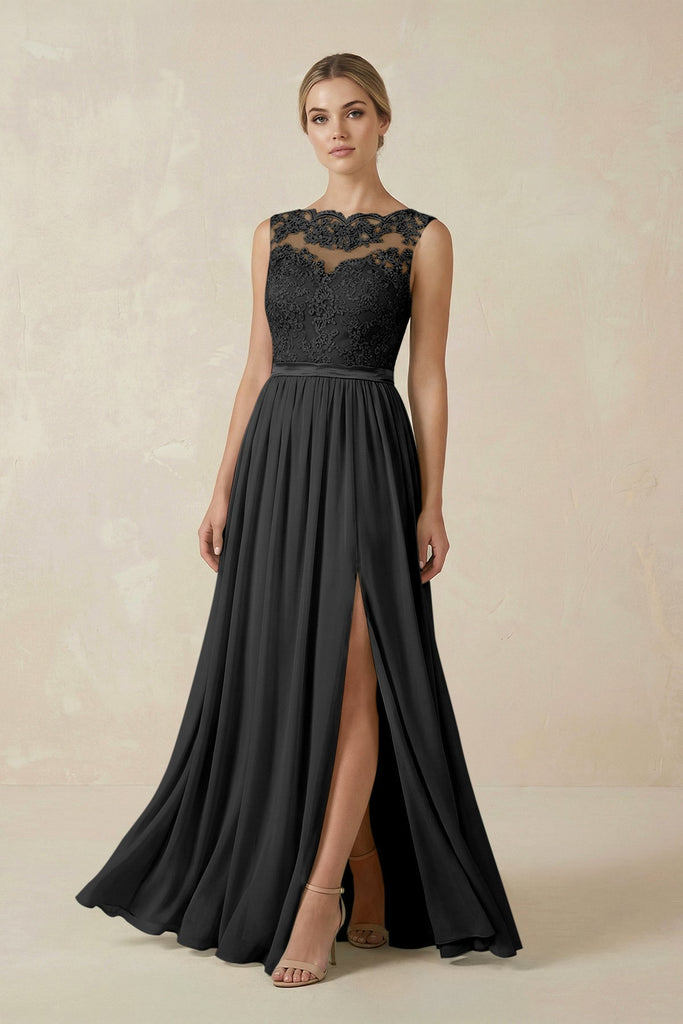 black and lace bridesmaid dresses Azazie Elly Mermaid Style Knee Length Sleeved Charcoal Lace